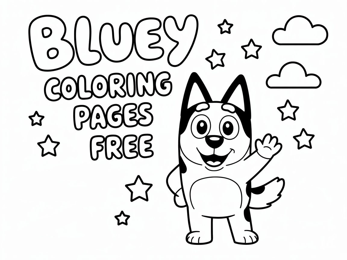 Bluey Coloring Pages Free